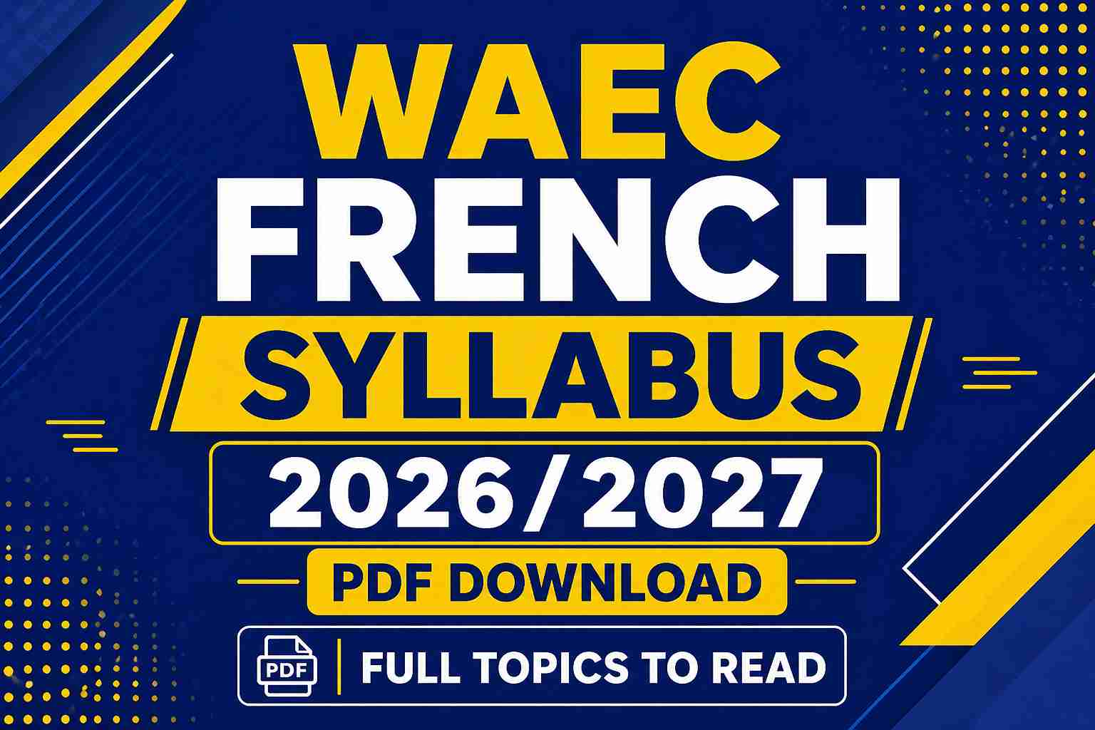 WAEC French Syllabus