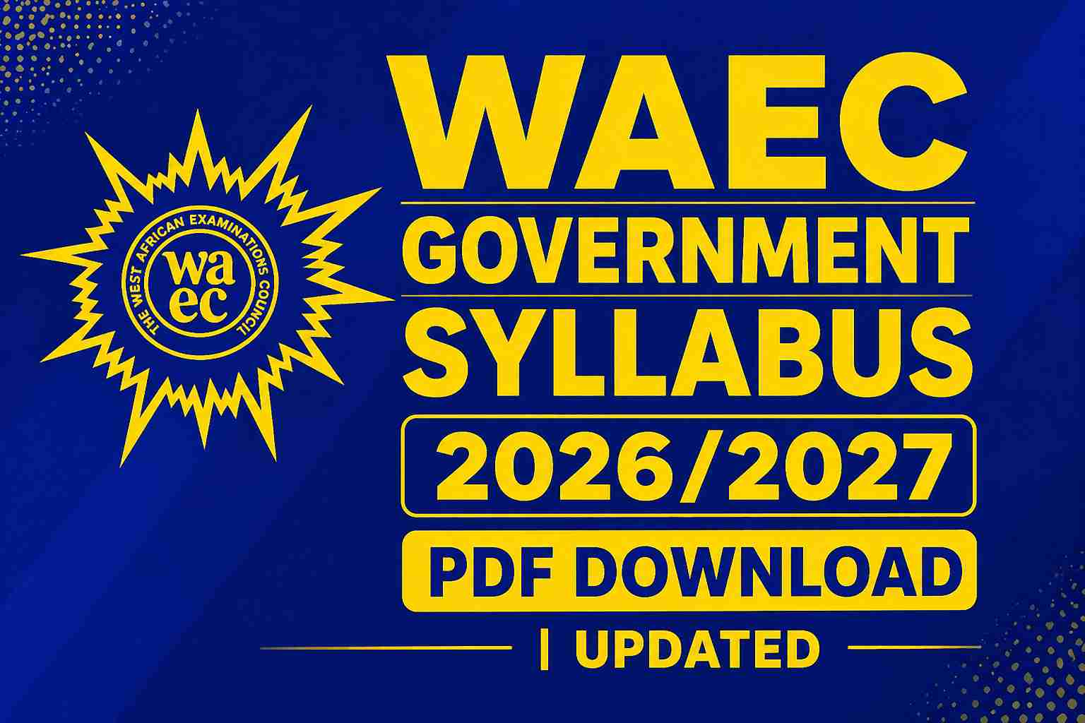 WAEC Government Syllabus