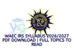 WAEC IRS Syllabus
